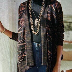 Soft Surroundings Where Time Stops Cardigan Size Small